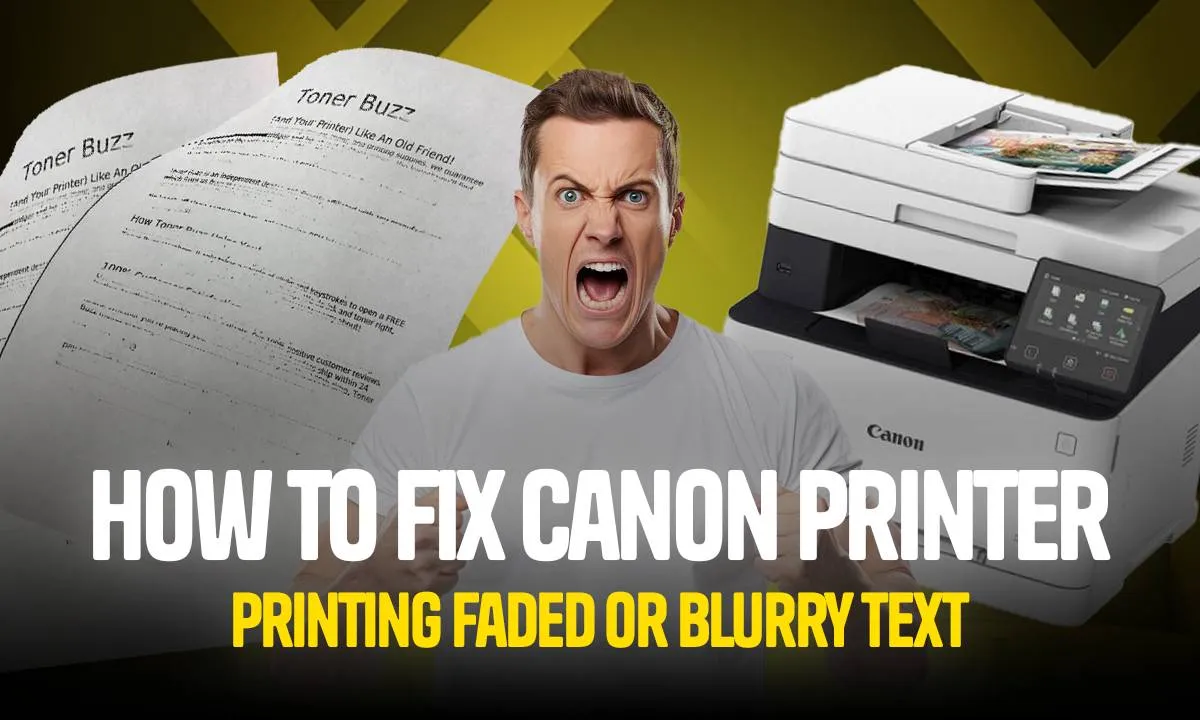 canon printer is printing blurry