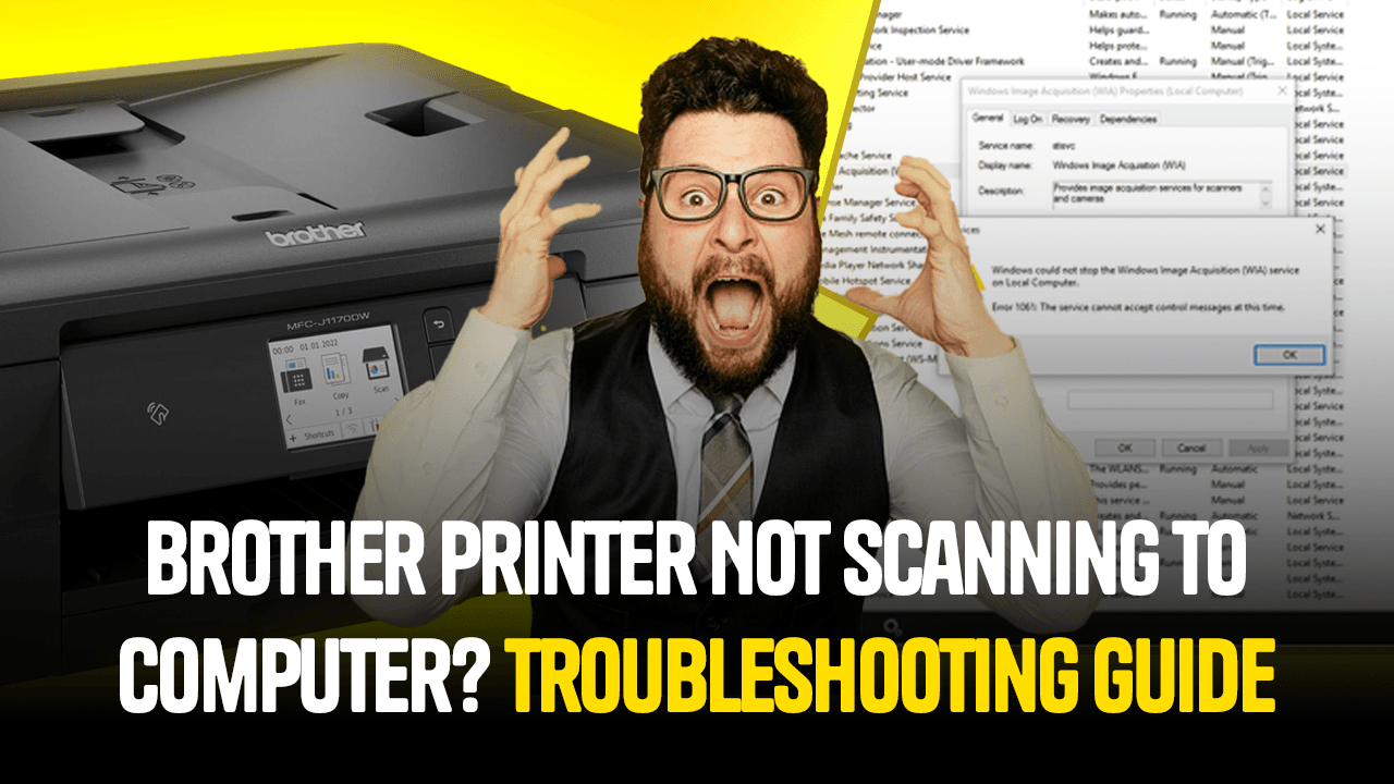 brother printer not scanning to computer