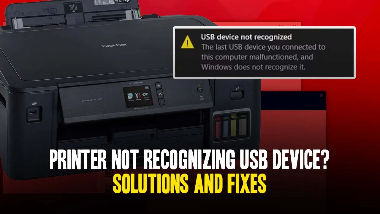 printer not recognizing usb device