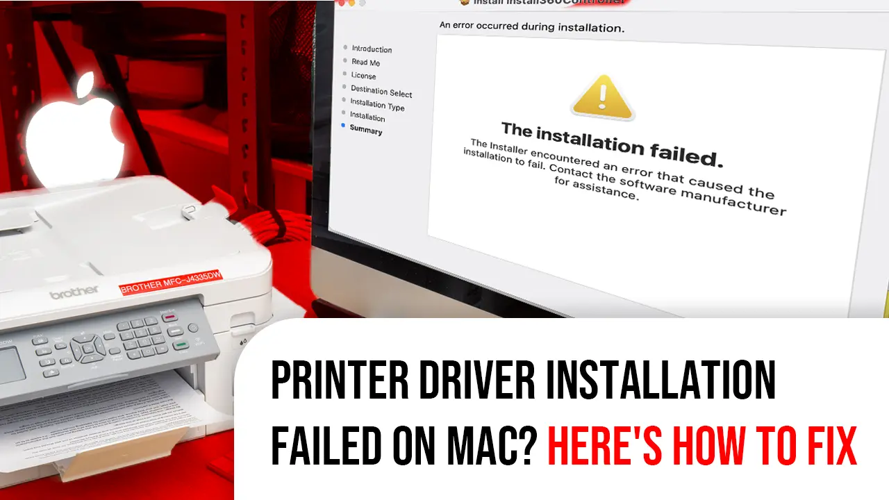 Printer Driver Installation Failed on Mac